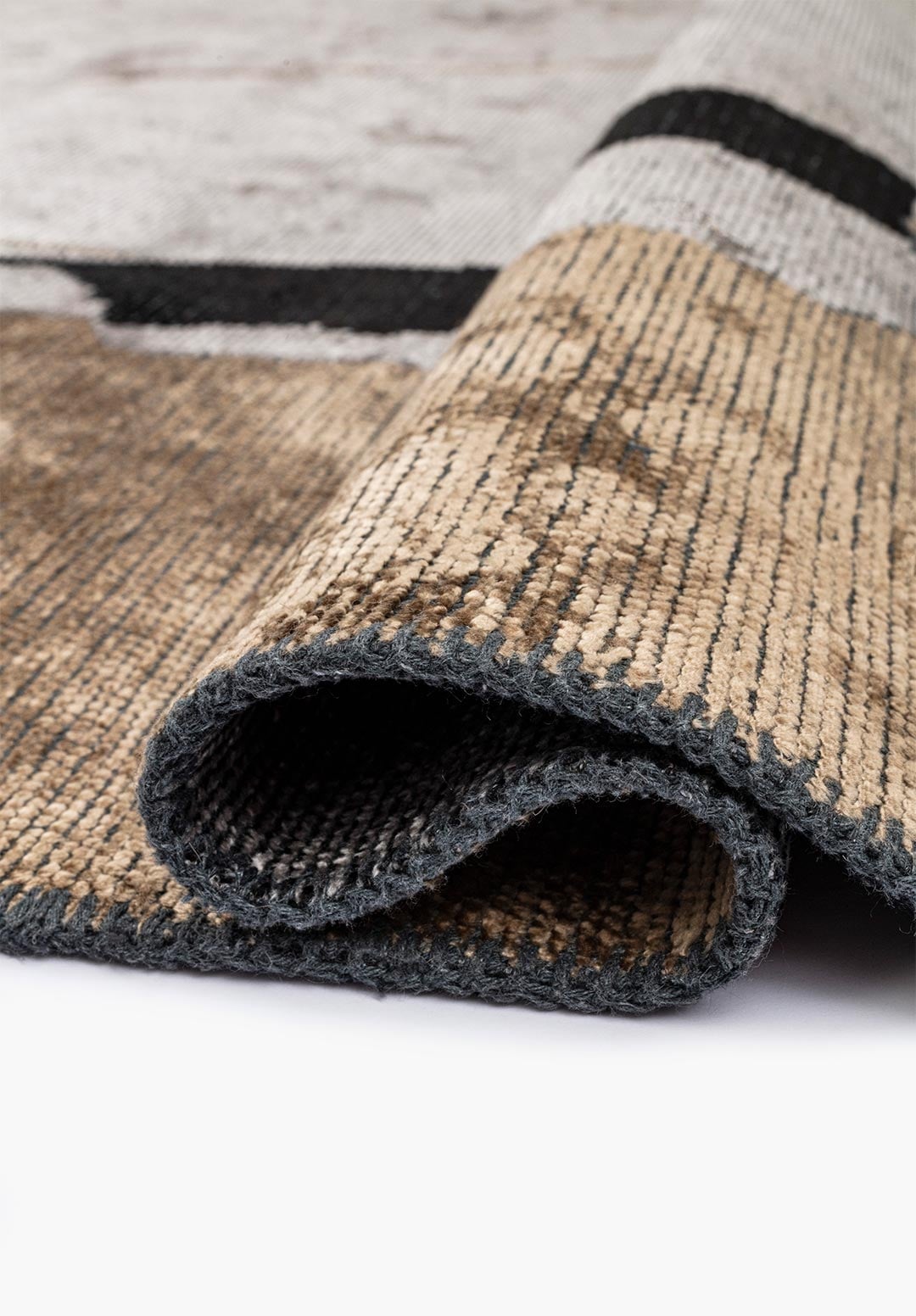 SALAMANCA BLACK - DARK BEIGE - LIGHT GREY RUG - 2