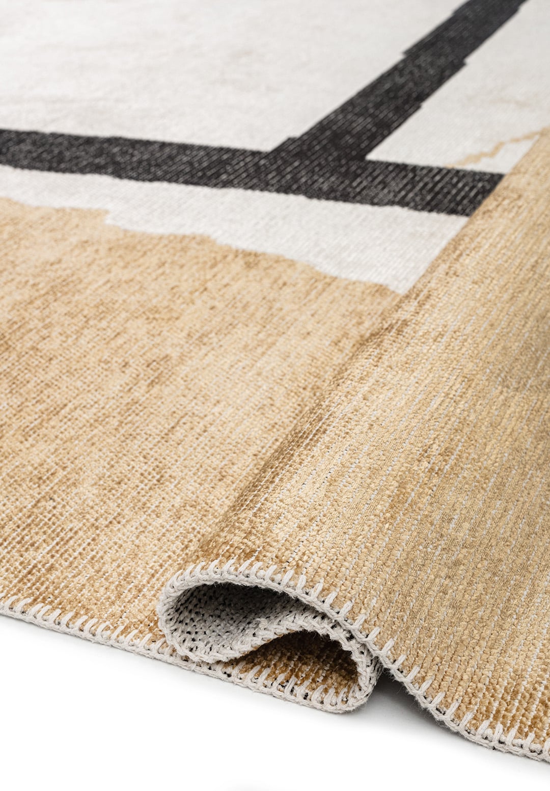 SALAMANCA BLACK - DARK BEIGE - ECRU RUG - 2