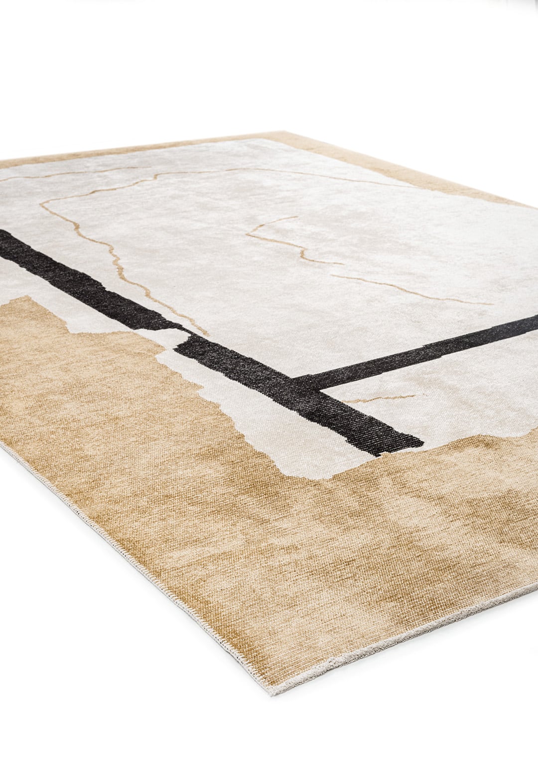 SALAMANCA BLACK - DARK BEIGE - ECRU RUG - 4