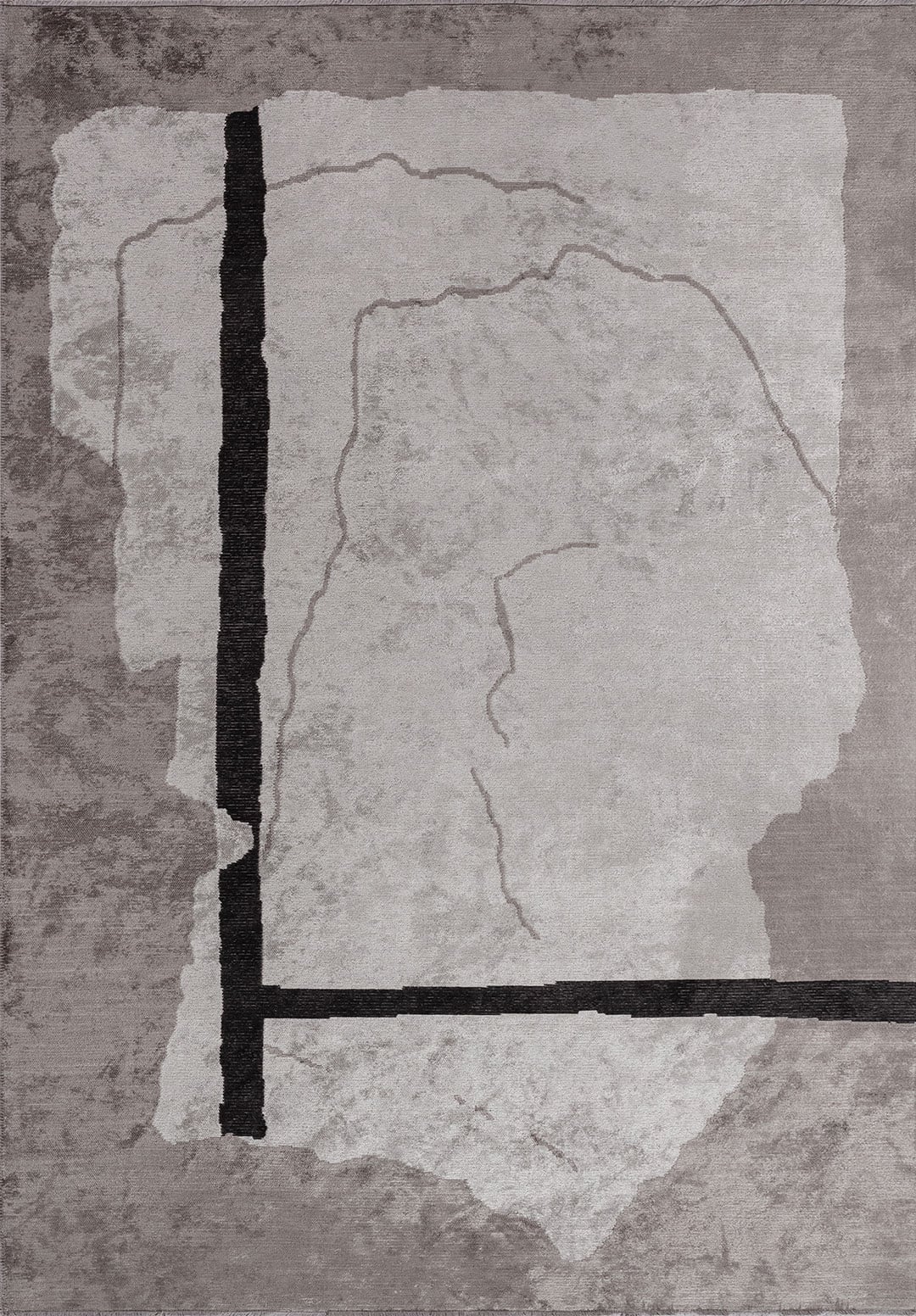 SALAMANCA BLACK - DARK GREY - LIGHT GREY RUG - 1