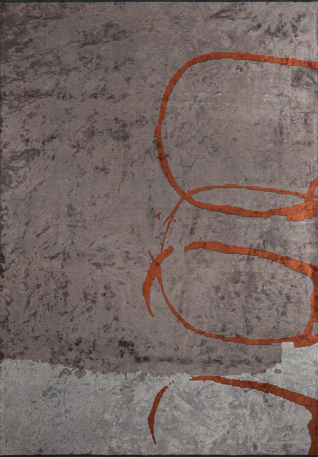 MUNICH DARK GREY - LIGHT GREY - RUST RUG - 1