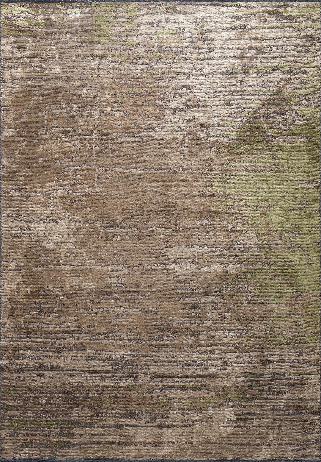 VOLOS GREEN - LIGHT BROWN - DARK BEIGE RUG - 1