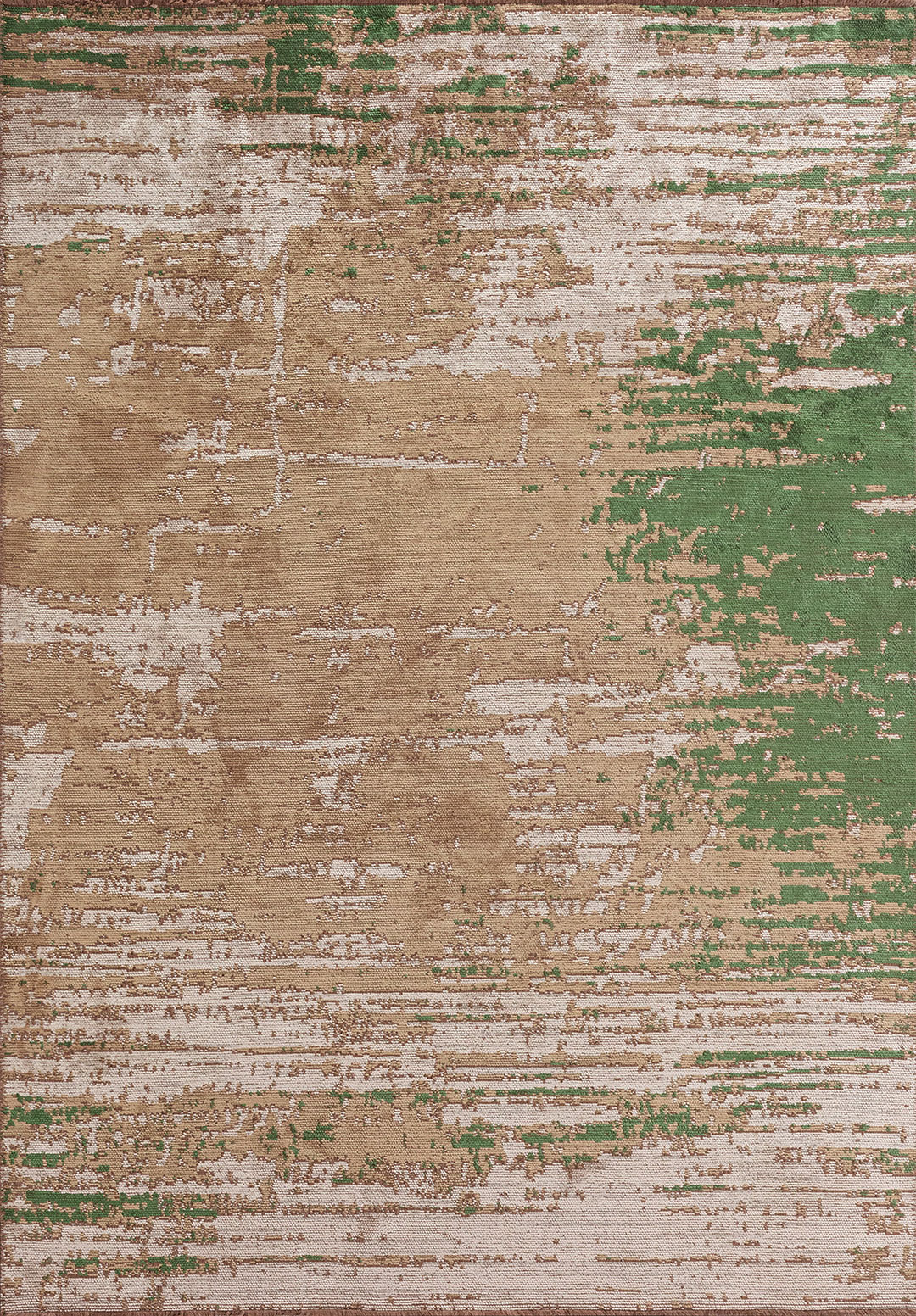 VOLOS FOREST GREEN - DARK BEIGE - BONE RUG - 1