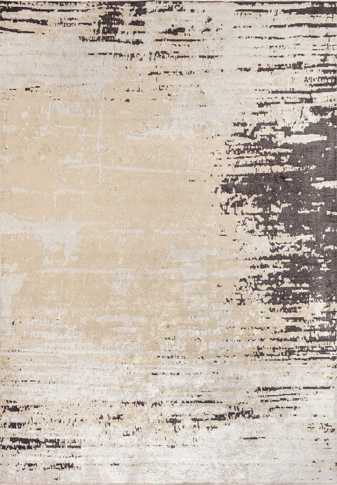 VOLOS CHARCOAL - CREAM - ECRU RUG - 1
