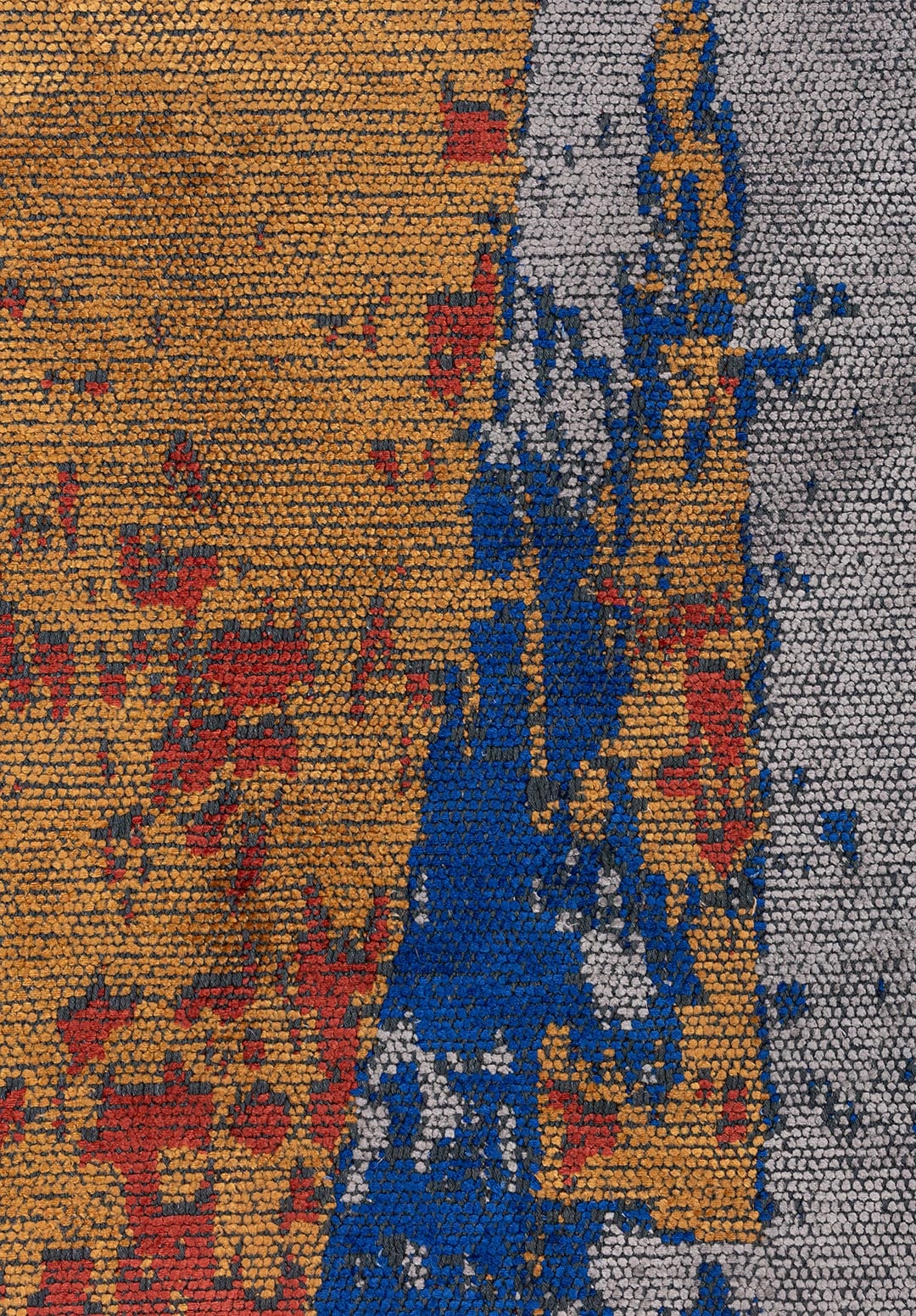 CANNES DARK TERRA - MUSTARD - SAX BLUE - LIGHT GREY RUG - 5