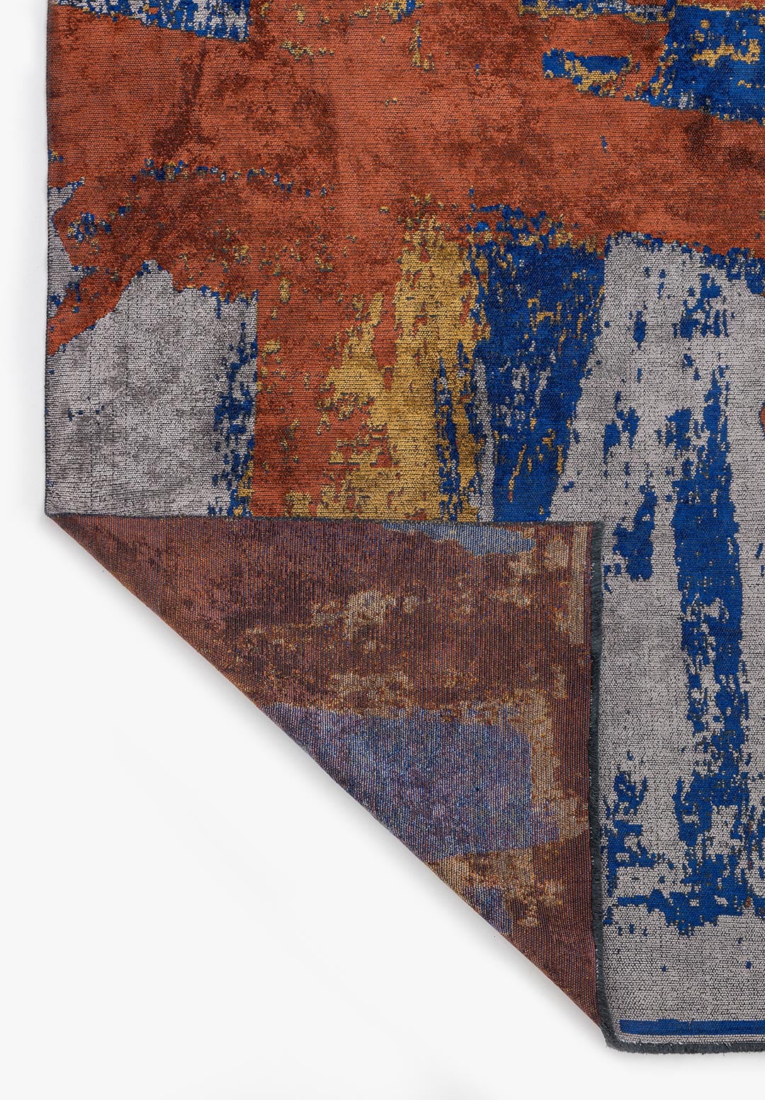 CANNES DARK TERRA - MUSTARD - SAX BLUE - LIGHT GREY RUG - 3