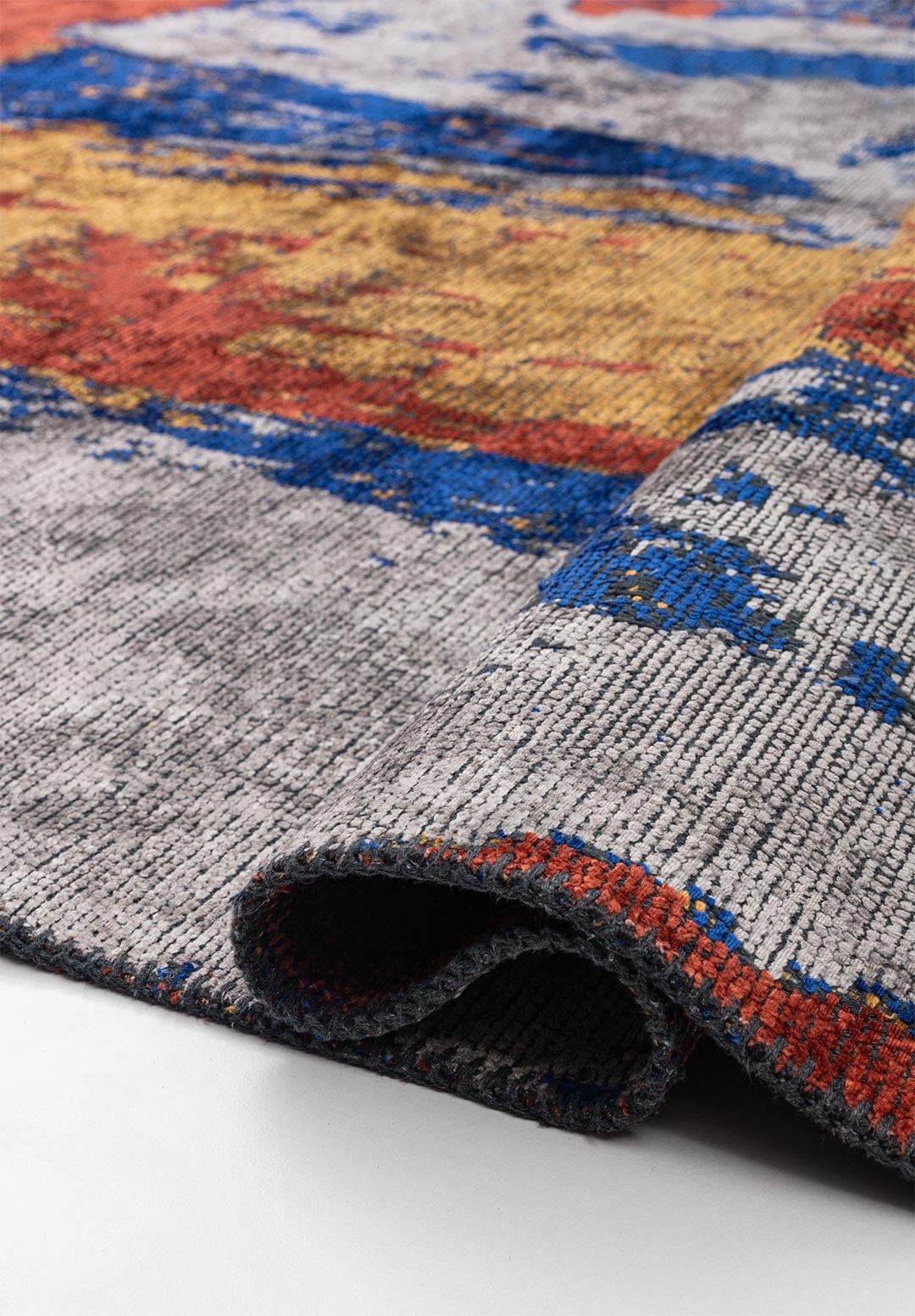 CANNES DARK TERRA - MUSTARD - SAX BLUE - LIGHT GREY RUG - 2