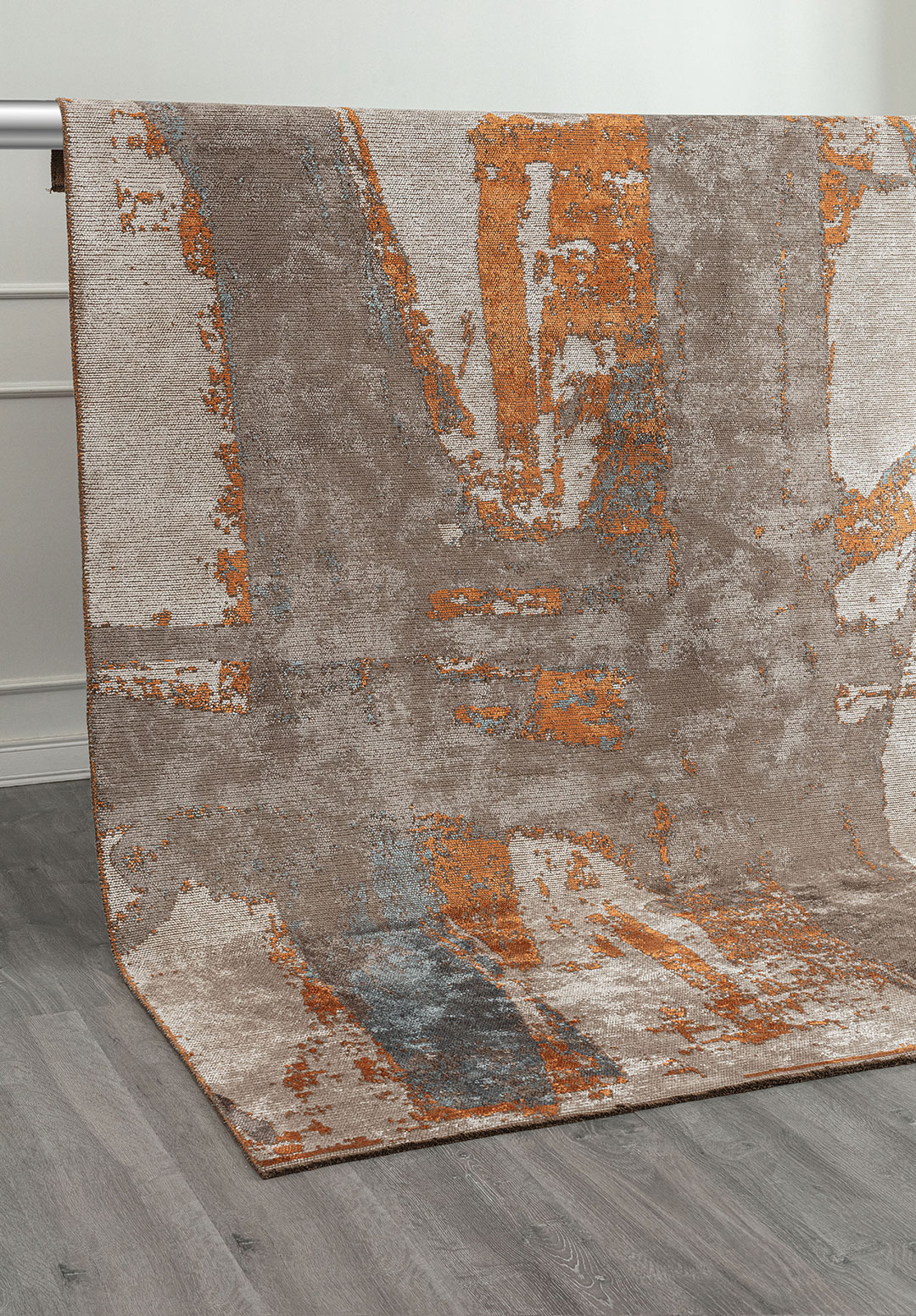 CANNES DARK GREY - BLUE - TERRA - BONE RUG - 4