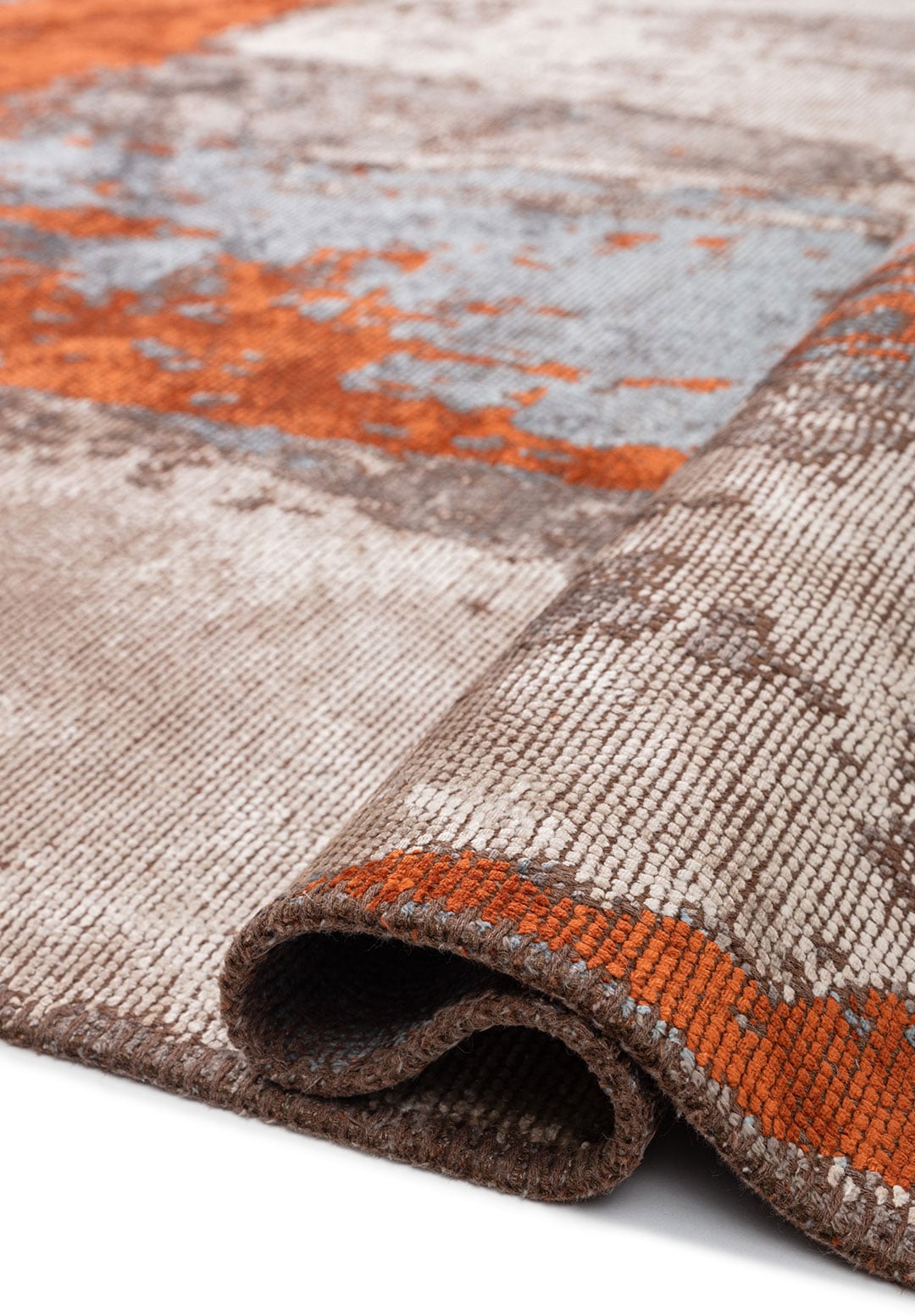 CANNES RUST - BLUE - DARK GREY - BONE RUG - 2