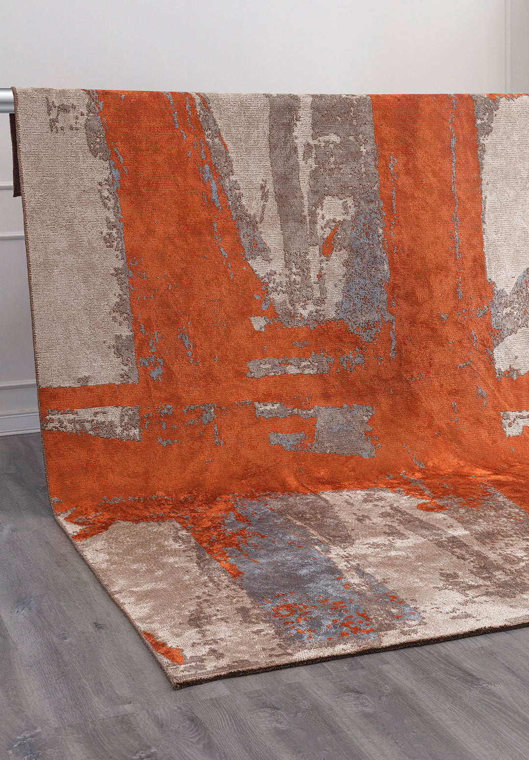 CANNES RUST - BLUE - DARK GREY - BONE RUG - 4