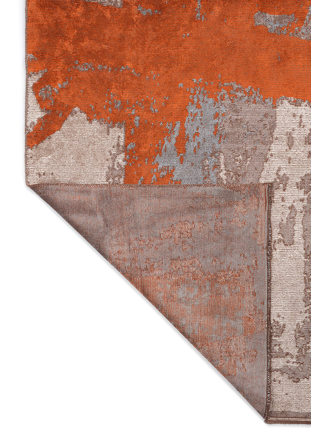 CANNES RUST - BLUE - DARK GREY - BONE RUG - 3