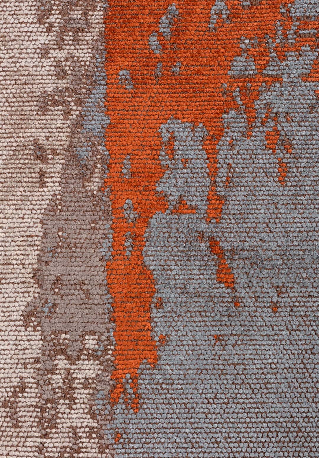 CANNES RUST - BLUE - DARK GREY - BONE RUG - 5