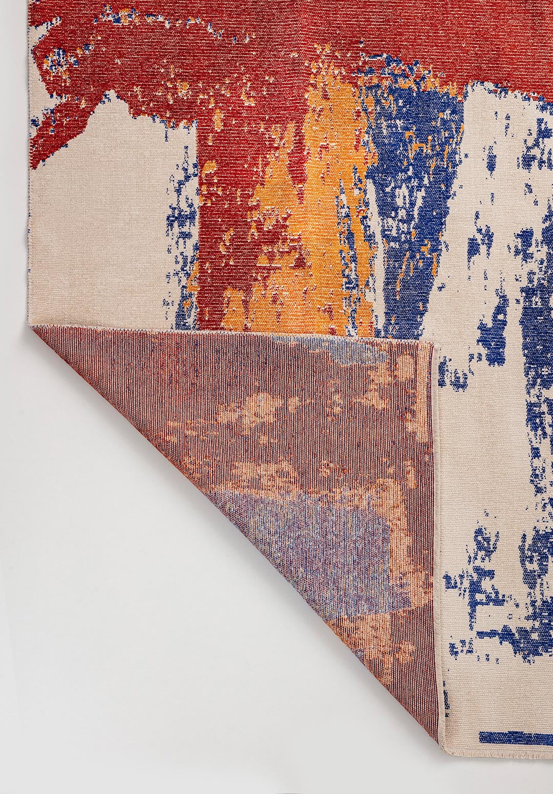 CANNES DARK TERRA - MUSTARD - SAX BLUE - ECRU RUG - 3