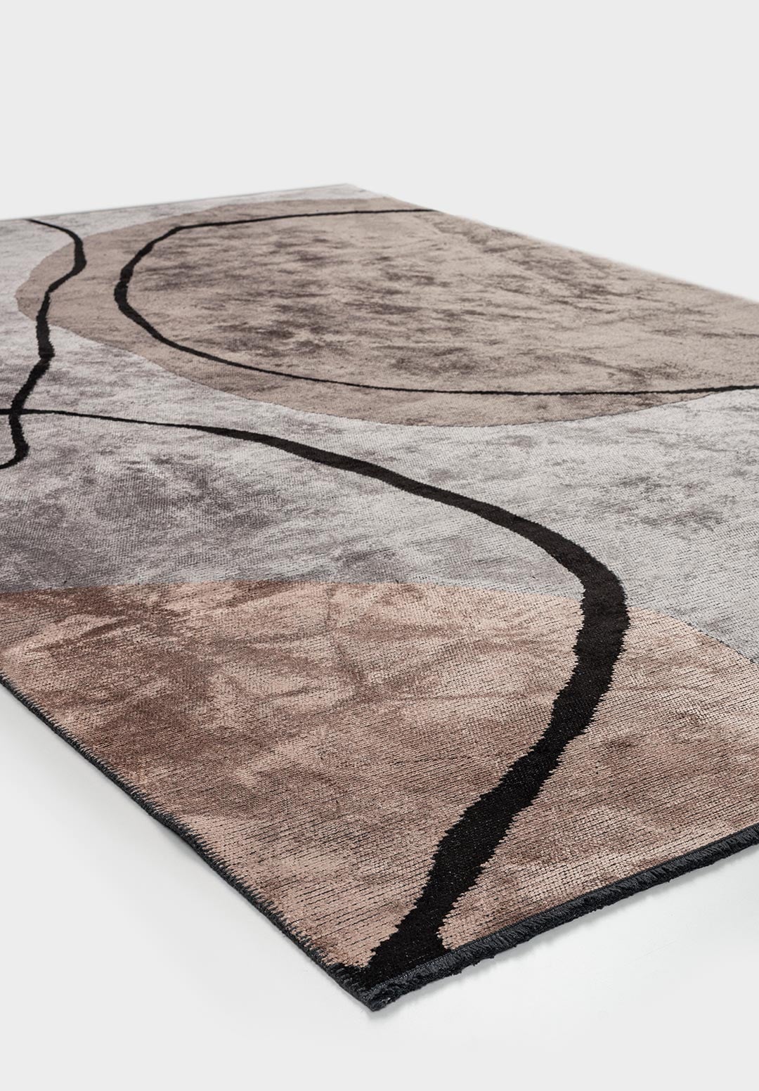 LAGOS BLACK - DARK GREY - COPPER - LIGHT GREY RUG - 4