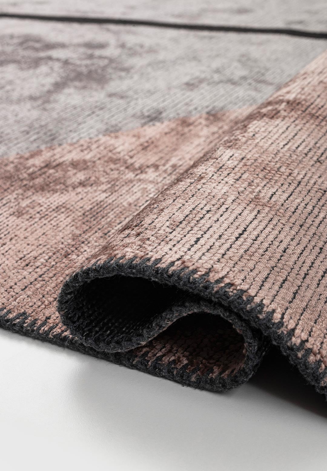 LAGOS BLACK - DARK GREY - COPPER - LIGHT GREY RUG - 2
