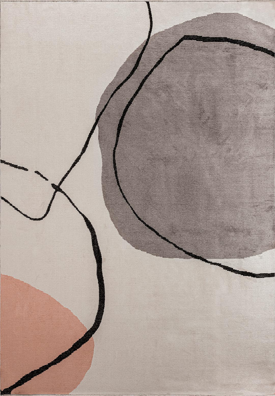 LAGOS BLACK - DARK GREY - COPPER - ECRU RUG - 1