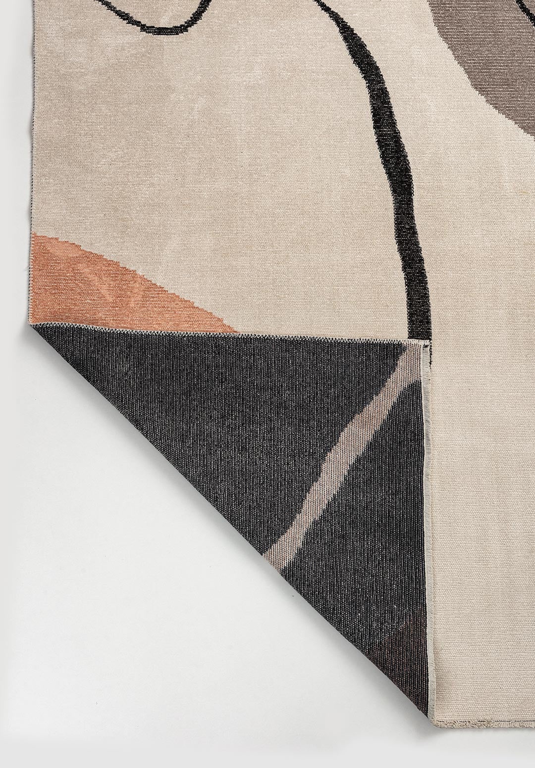 LAGOS BLACK - DARK GREY - COPPER - ECRU RUG - 3
