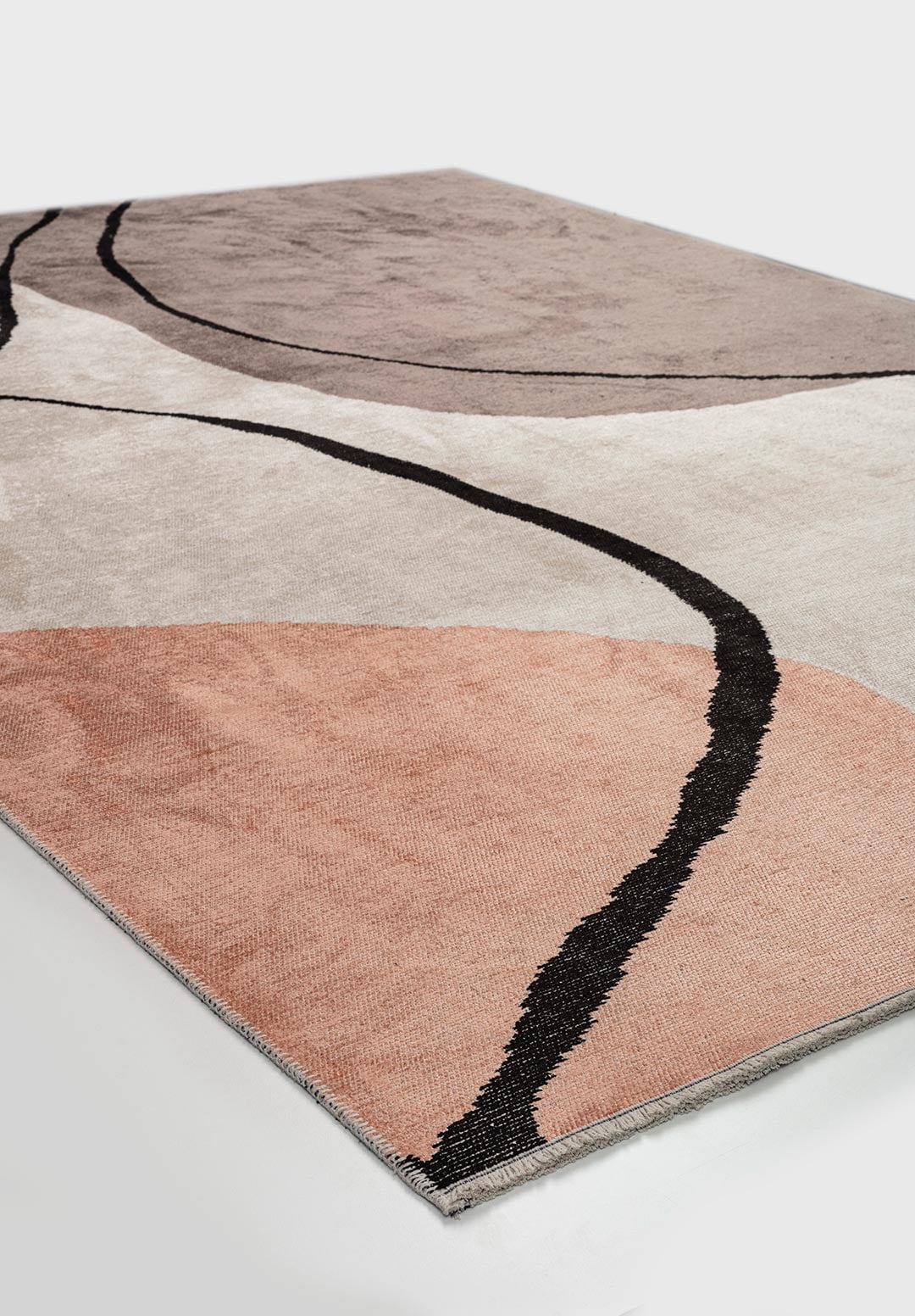 LAGOS BLACK - DARK GREY - COPPER - ECRU RUG - 4