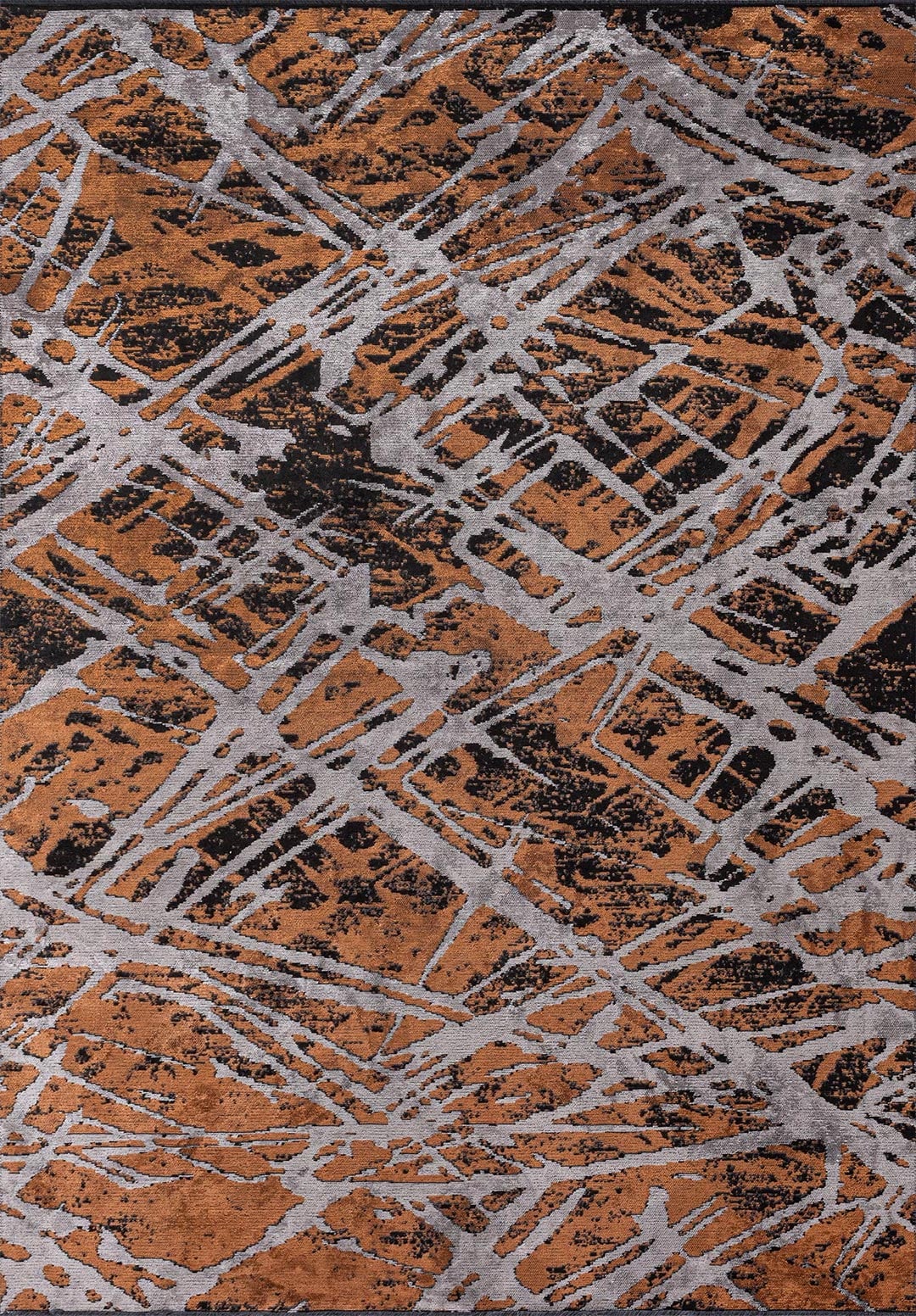 DUSSELDORF BLACK - TERRA - LIGHT GREY RUG - 1