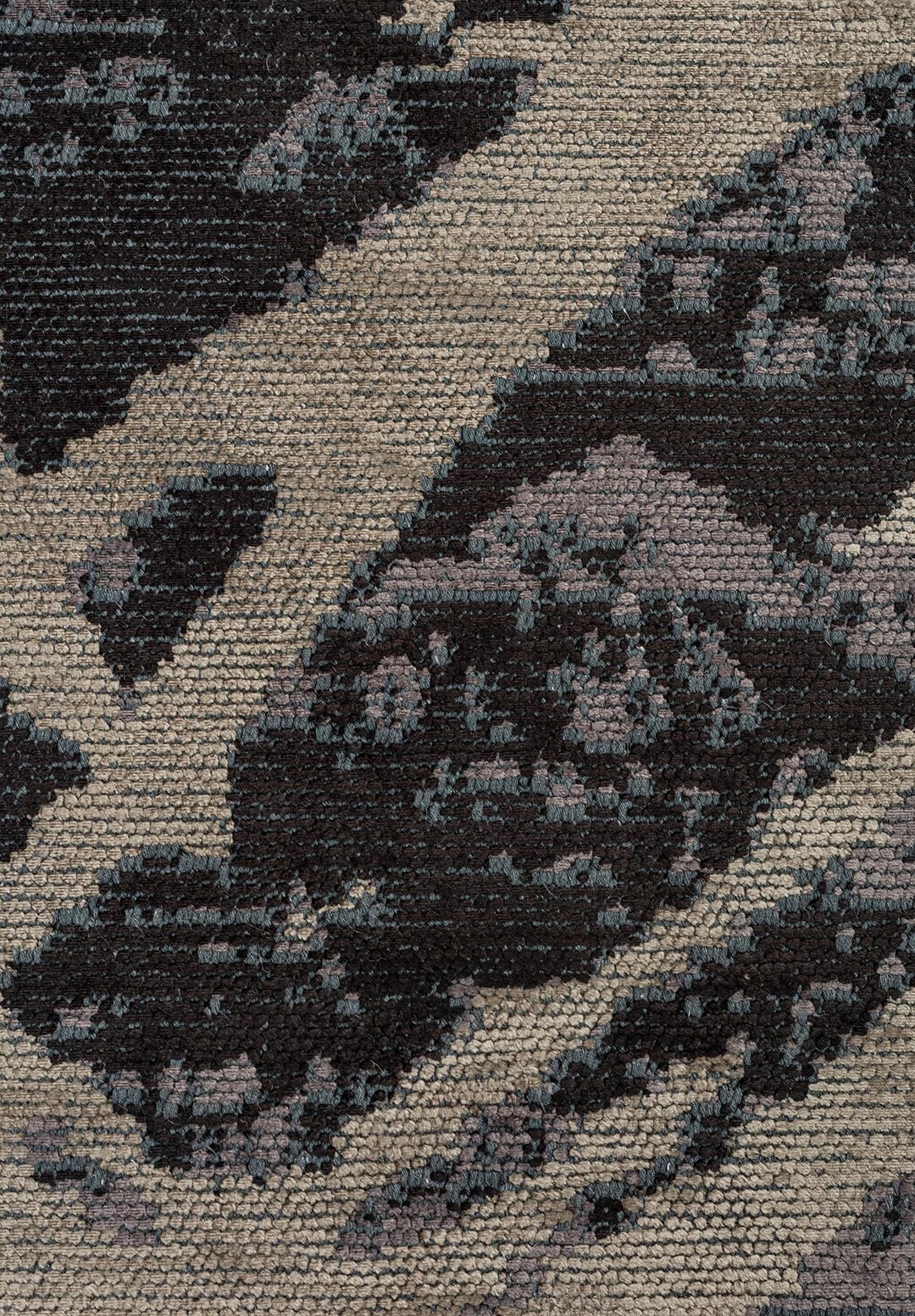 DUSSELDORF BLACK - CHARCOAL - KHAKI RUG - 5