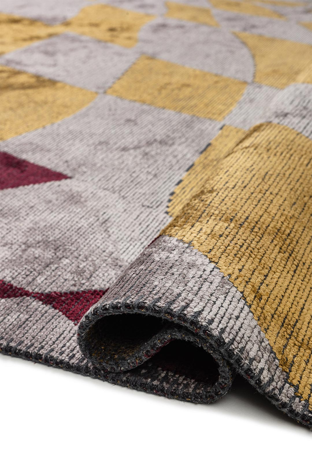 JERSEY CHERRY - LIGHT GREY - GOLD - LIGHT GREY RUG - 2