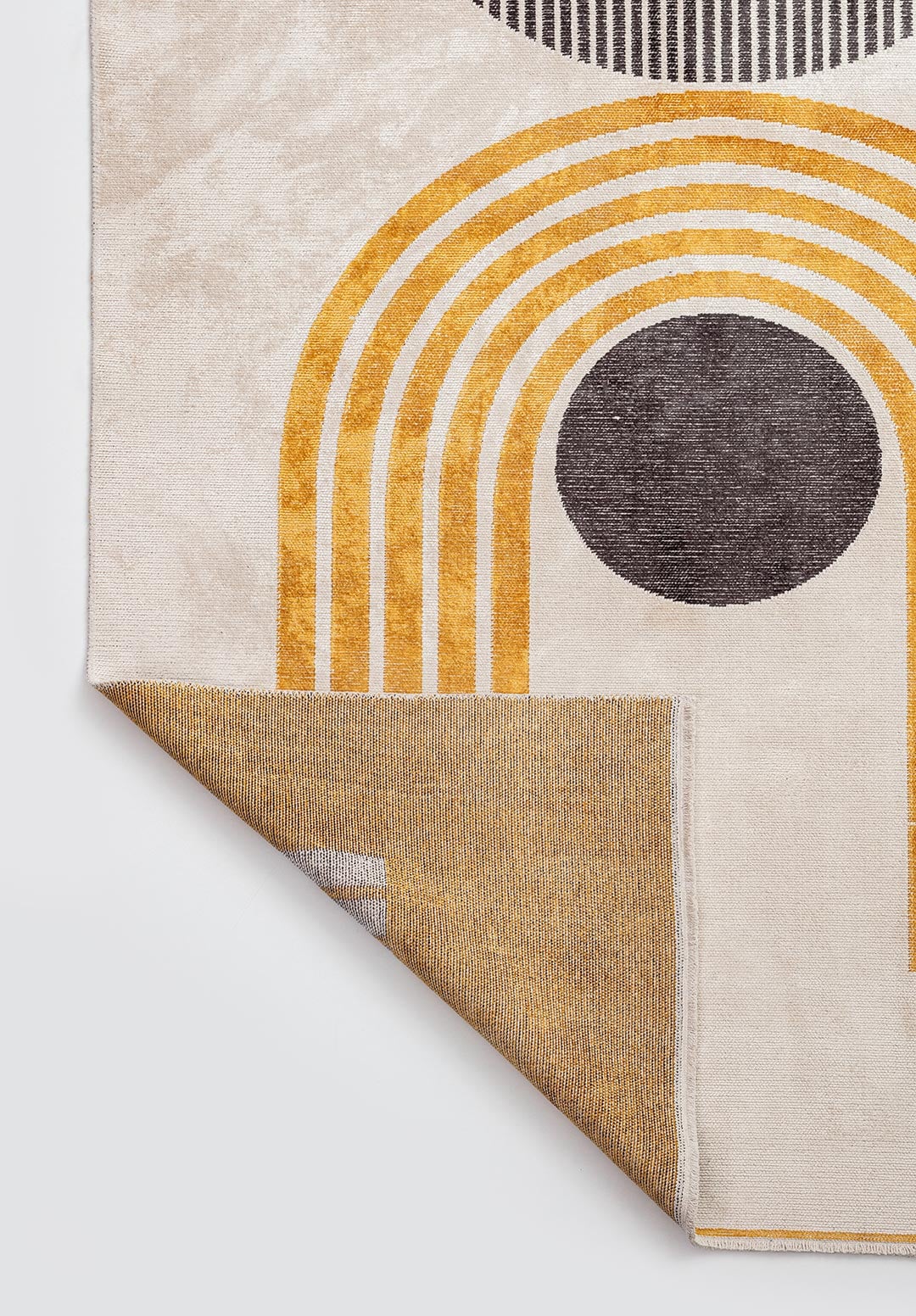 BERLIN CHARCOAL - ECRU - GOLD RUG - 3