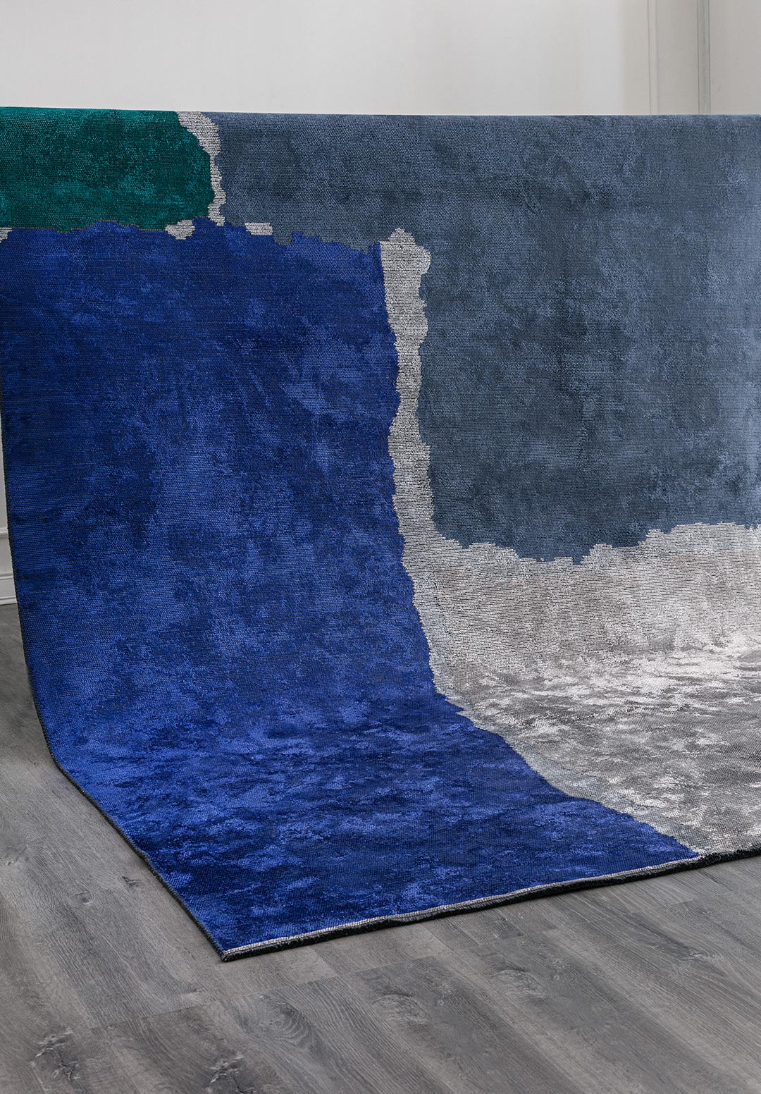 LOS ANGELES LIGHT CREAM - NAVY BLUE - DARK TURQUOISE - SAX BLUE - ICE BLUE RUG - 4