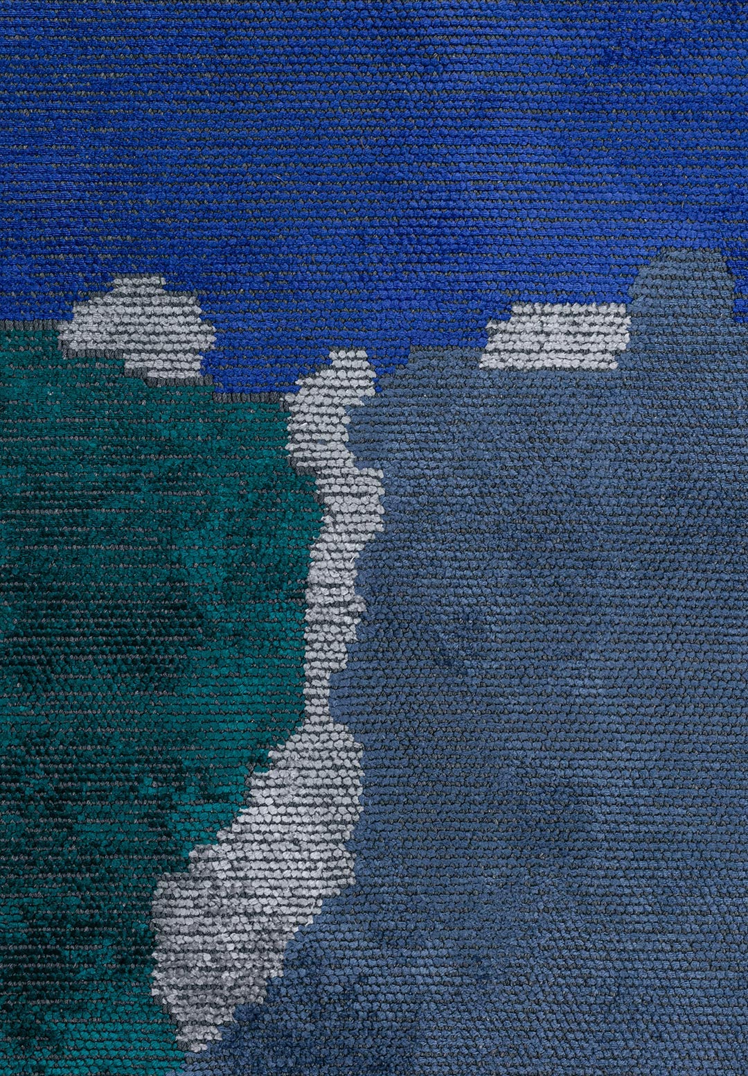 LOS ANGELES LIGHT CREAM - NAVY BLUE - DARK TURQUOISE - SAX BLUE - ICE BLUE RUG - 5