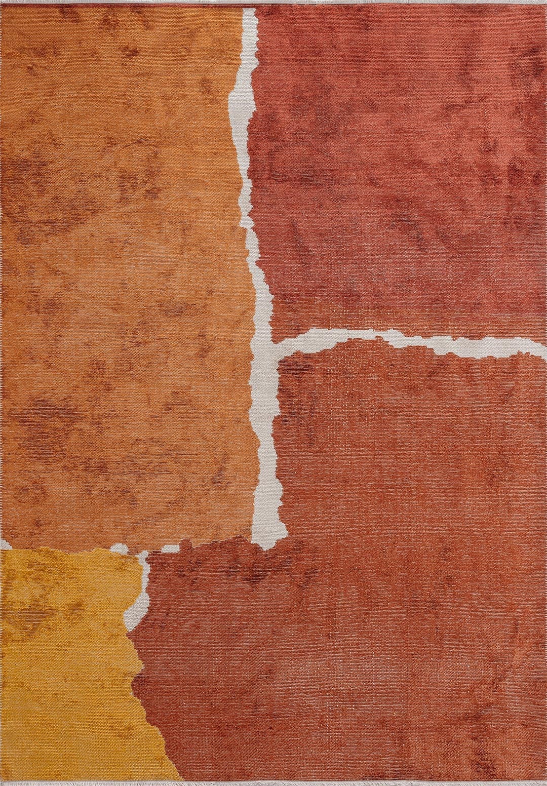 LOS ANGELES DARK TERRA - RUST - MUSTARD - TERRA - ECRU RUG - 1