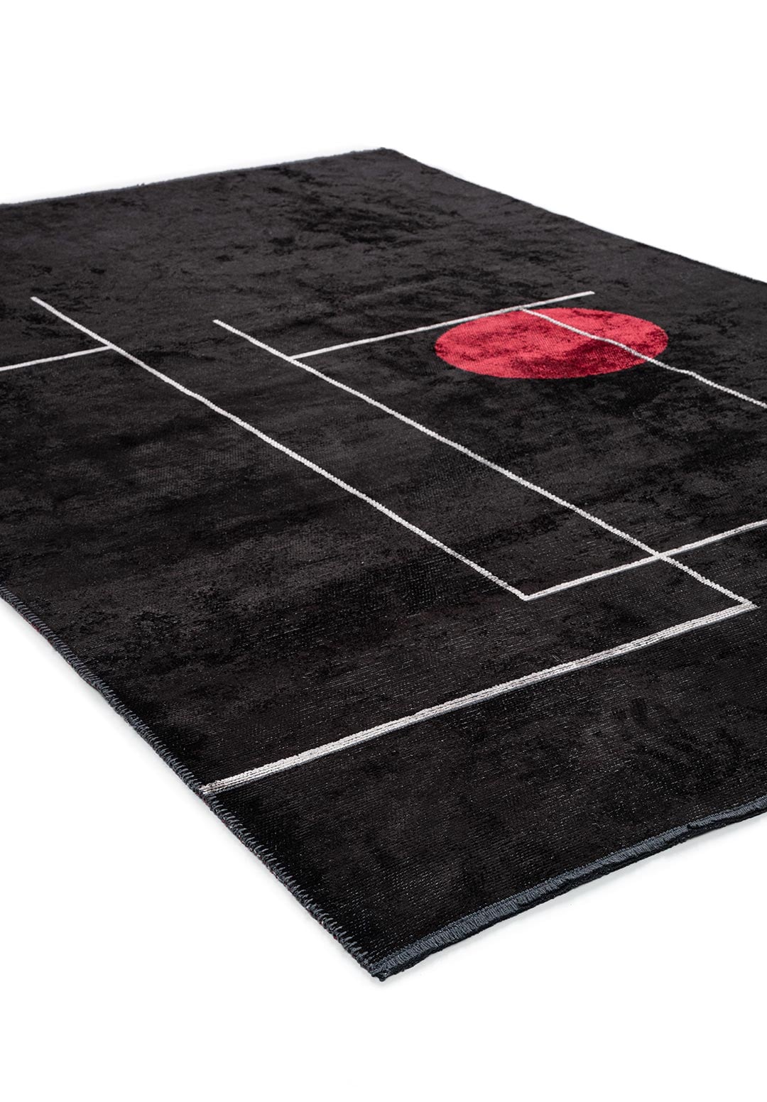 CIRCUS LIGHT GREY - BLACK - RED RUG - 4