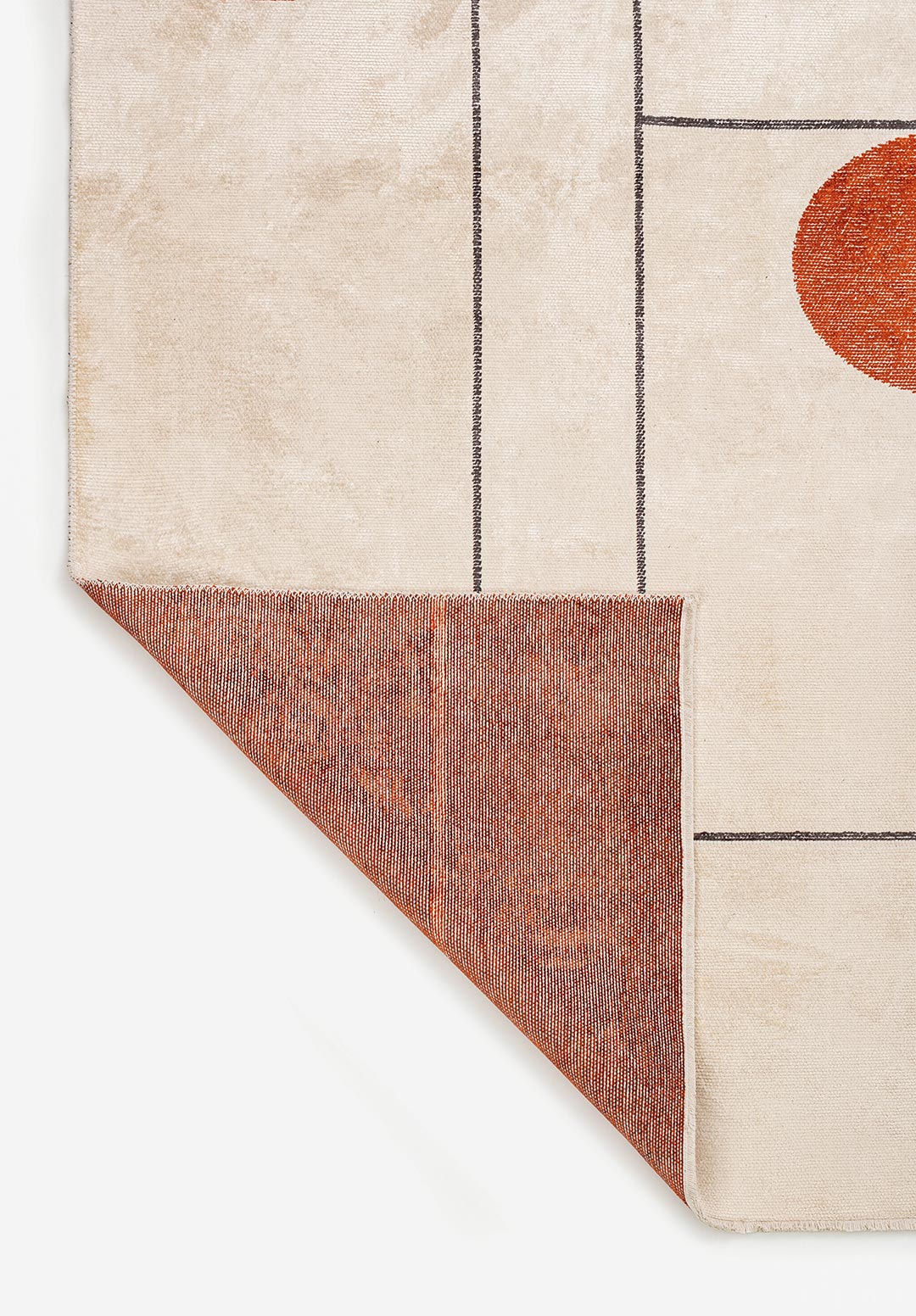 CIRCUS CHARCOAL - ECRU - RUST RUG - 3