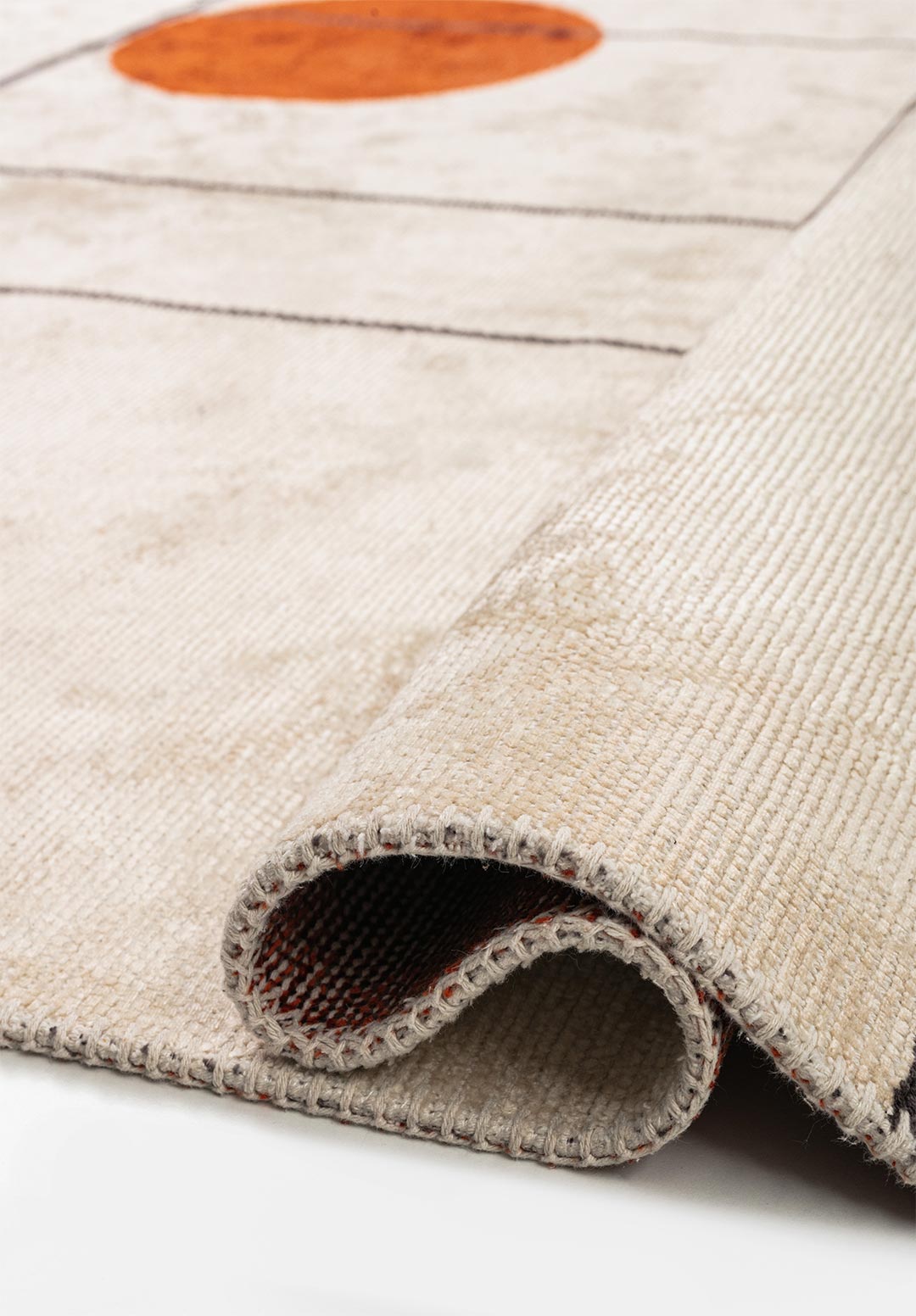CIRCUS CHARCOAL - ECRU - RUST RUG - 2