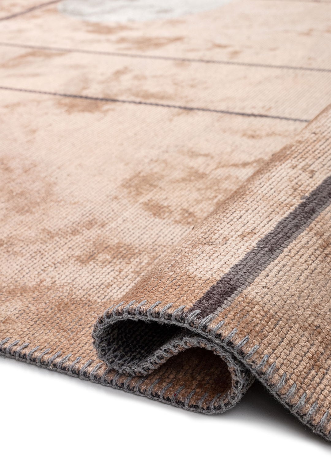 CIRCUS CHARCOAL - COPPER - BONE RUG - 2