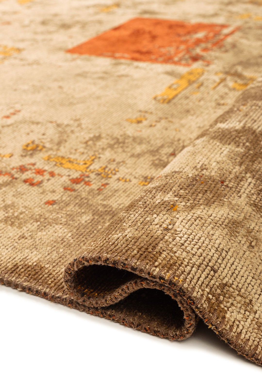 WALL RUST - DARK BEIGE - MUSTARD RUG - 2