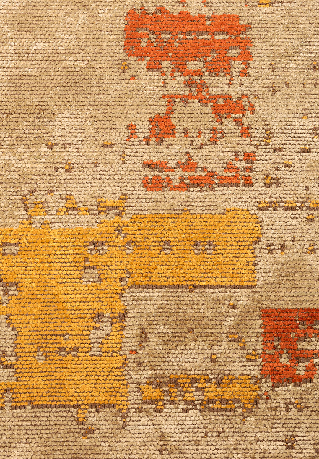 WALL RUST - DARK BEIGE - MUSTARD RUG - 5