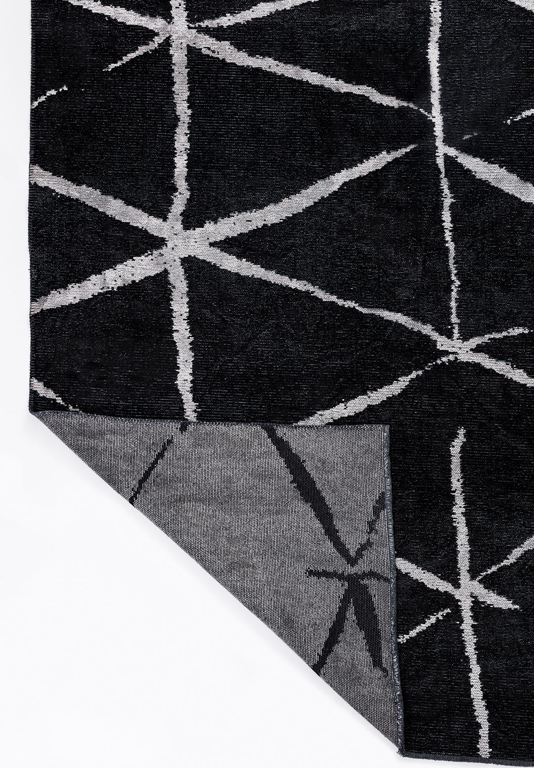 PALERMO LIGHT GREY - BLACK RUG - 3