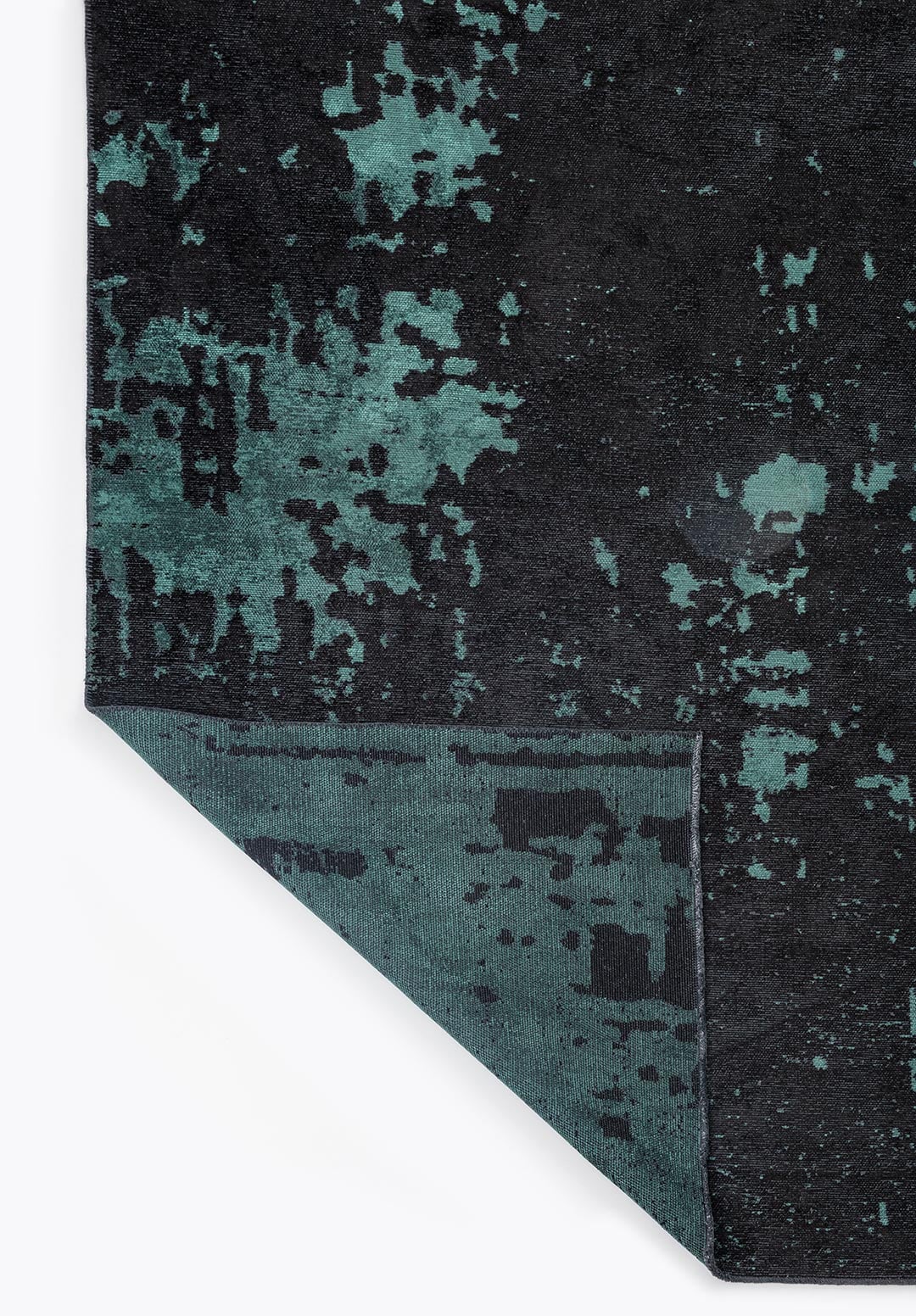 VERONA DARK GREEN - BLACK RUG - 3