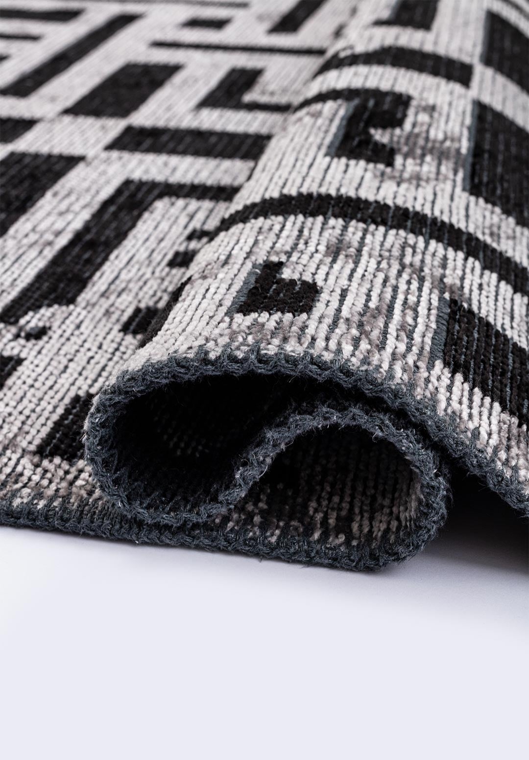 ROME BLACK - LIGHT GREY RUG - 2