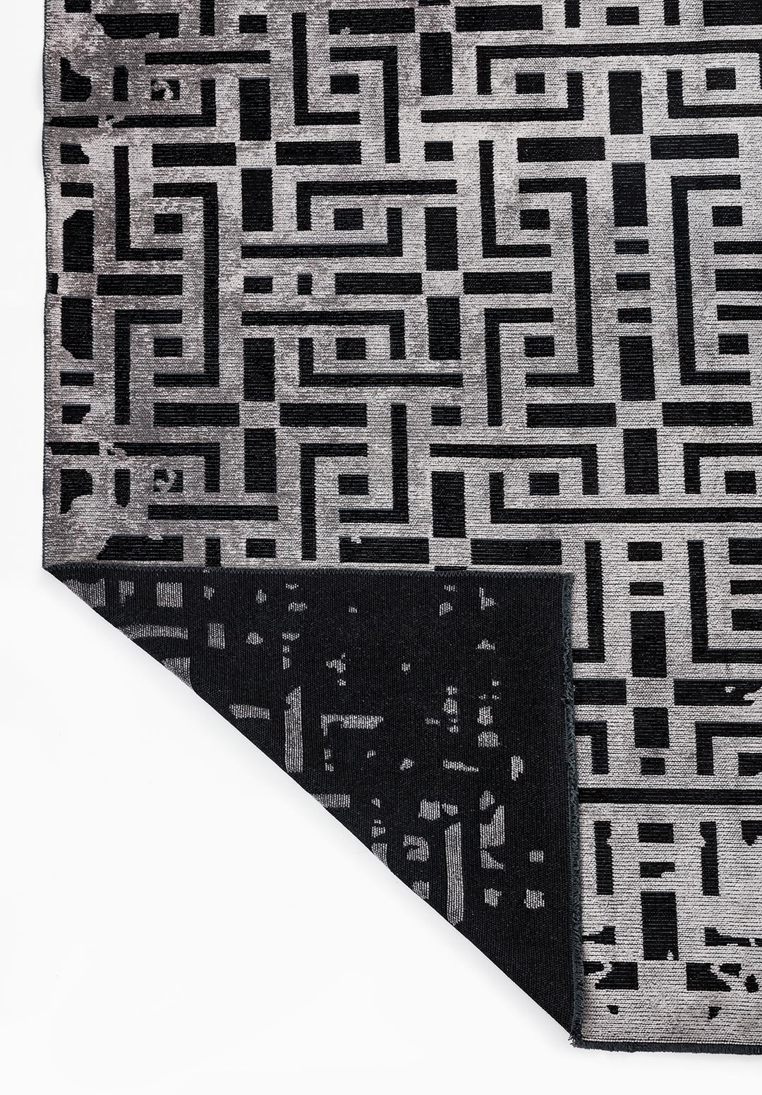 ROME BLACK - LIGHT GREY RUG - 3
