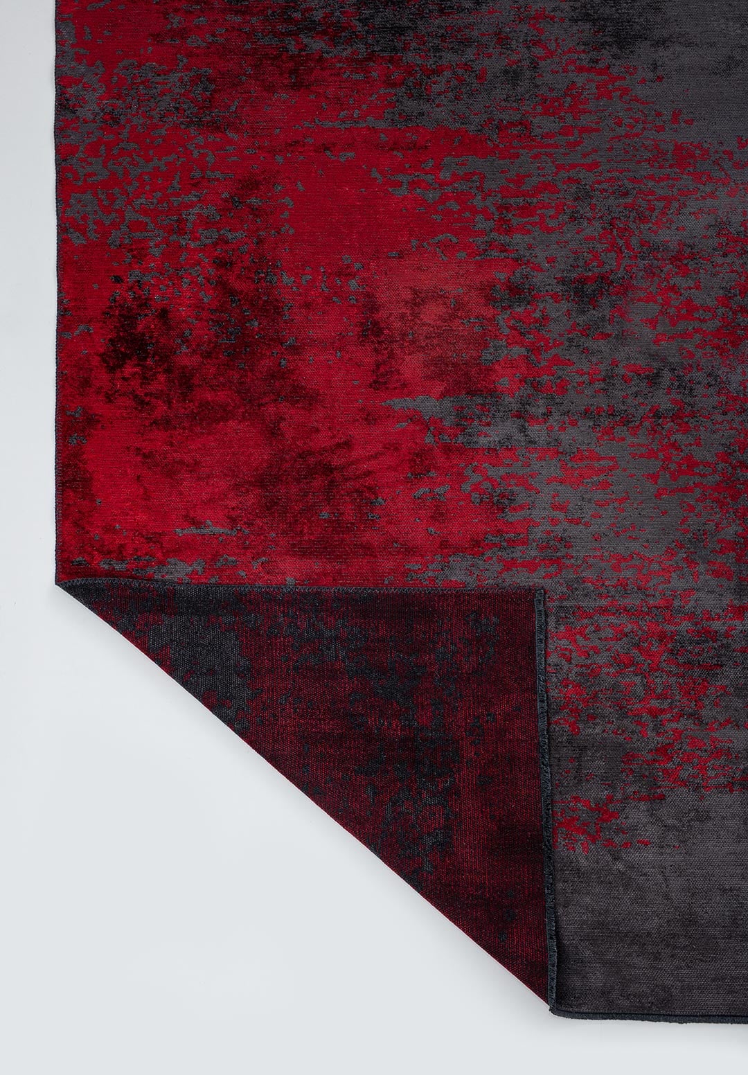 MILAN CHARCOAL - RED RUG - 3