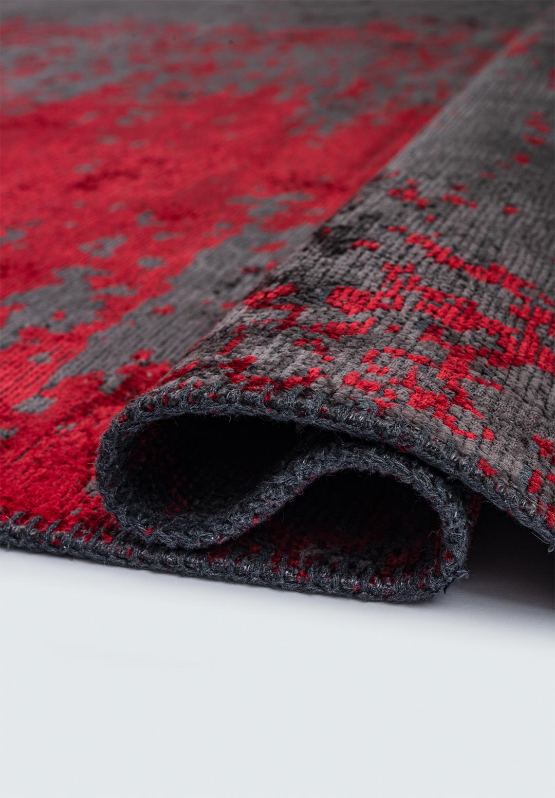 MILAN CHARCOAL - RED RUG - 2