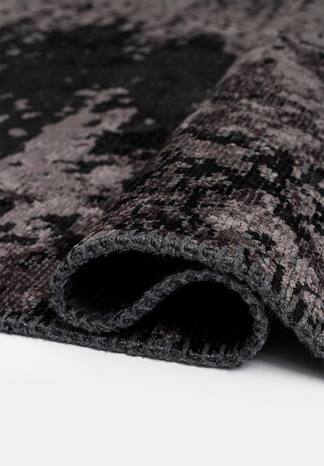 MILAN DARK GREY - BLACK RUG - 2