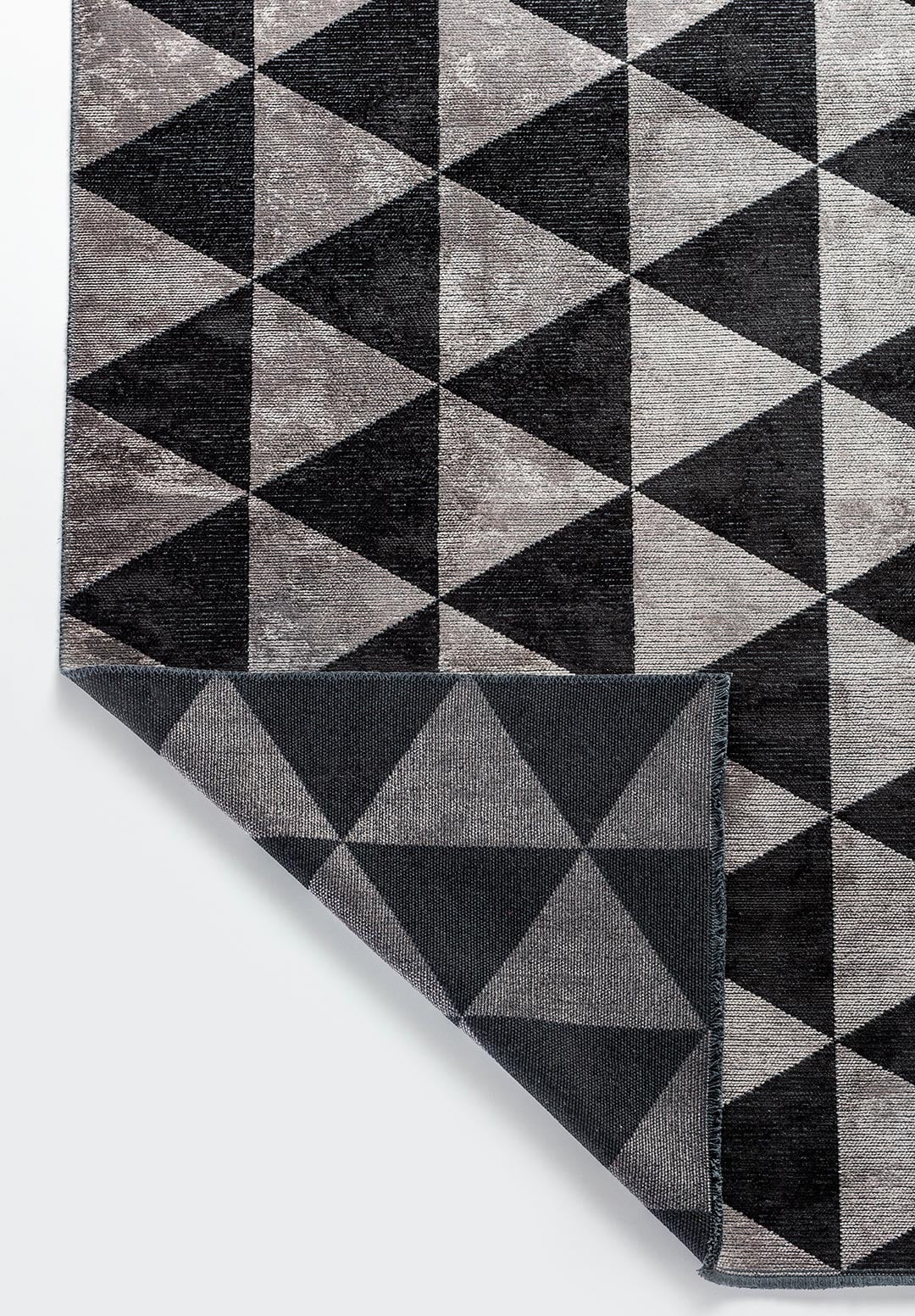 FERRARA BLACK - LIGHT GREY RUG - 3
