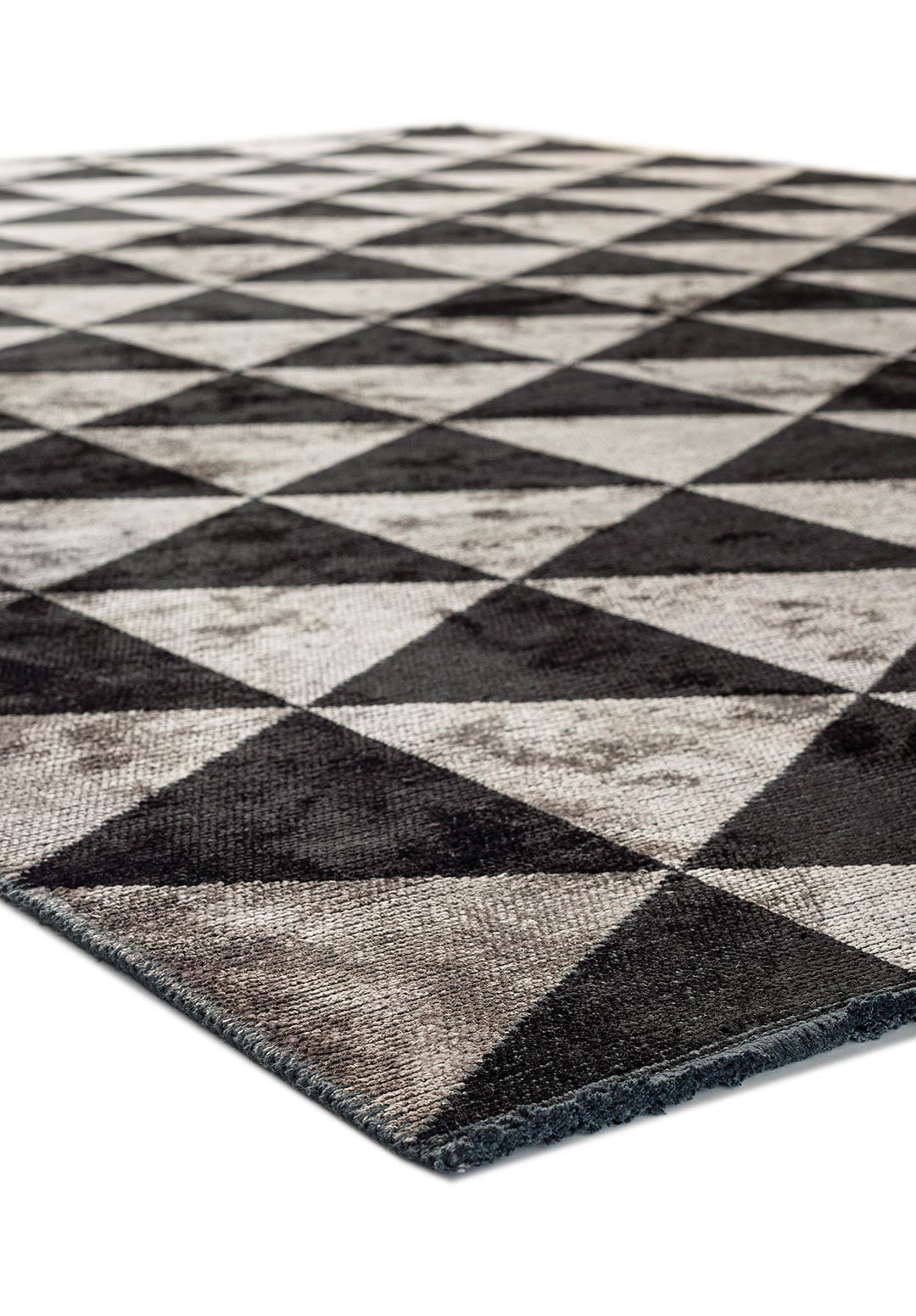 FERRARA BLACK - LIGHT GREY RUG - 4