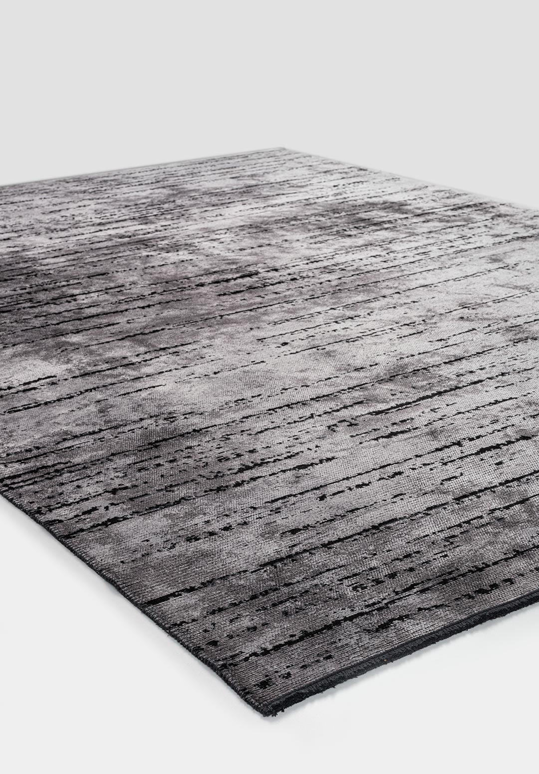 COMO LIGHT GREY - BLACK RUG - 4