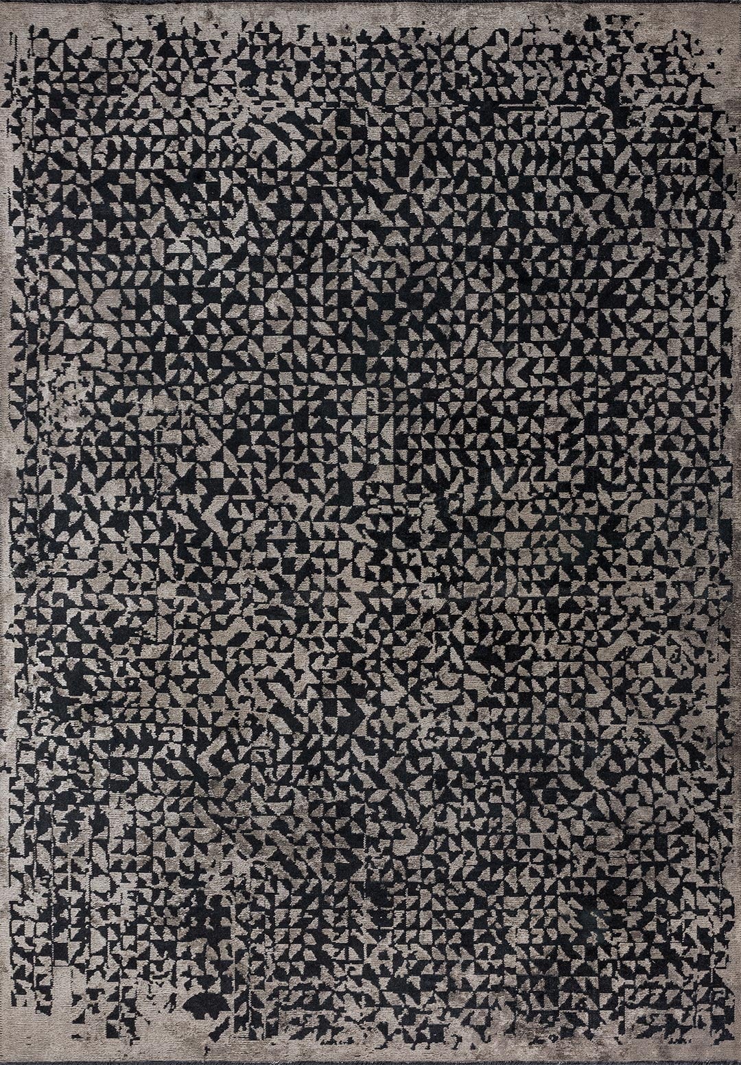 BOLOGNA MATTE BLACK - BEIGE RUG - 1
