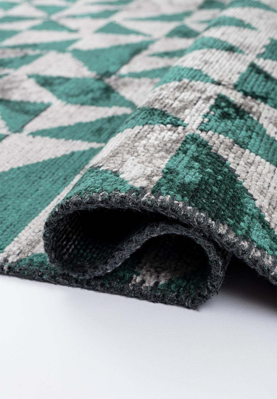 GULF DARK GREEN - GREY RUG - 2