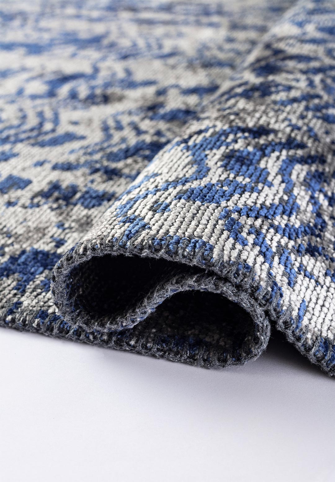 TERAMO LIGHT GREY - NAVY BLUE RUG - 2