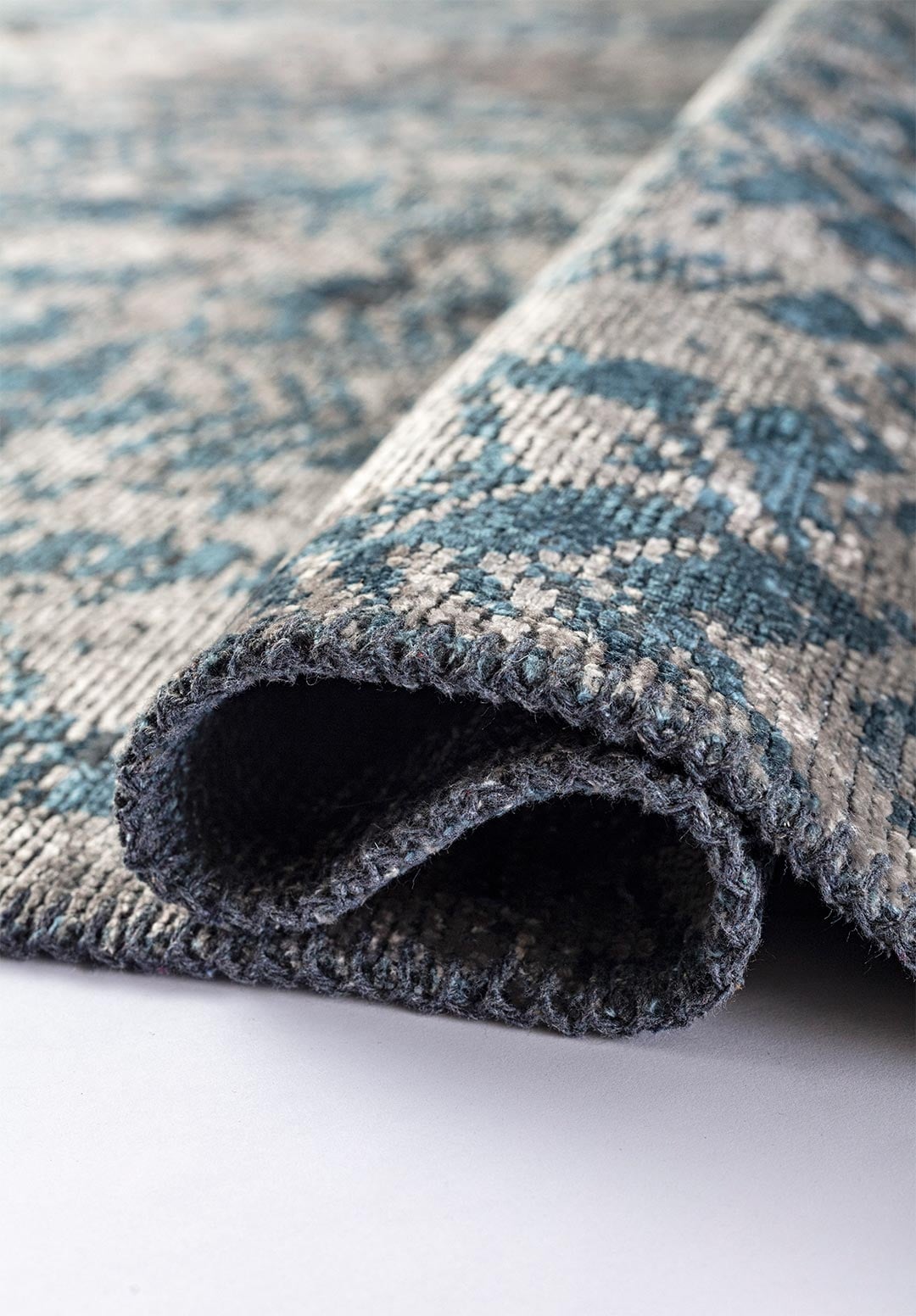 TERAMO LIGHT GREY - BLUE RUG - 2