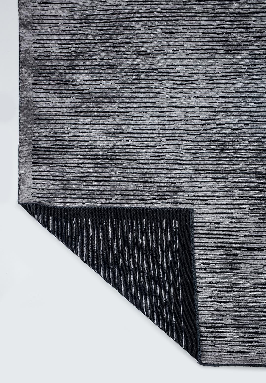 STRIPE BLACK - LIGHT GREY RUG - 3